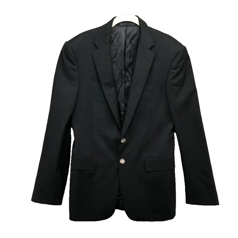 Ralph Lauren Wool‎ Blazer Jacket Mens 38 Black Classic Party Wedding Business